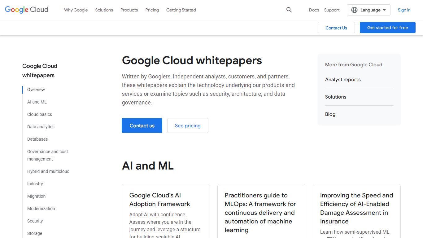 Google Cloud Whitepapers